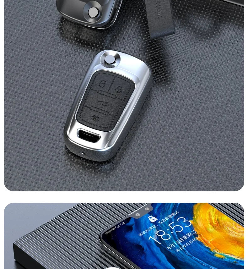 1 Pcs Zinc Alloy Car Key Case Shell Fob For Buick For Chevrolet Cruze Aveo Trax Opel Astra Corsa Meriva Zafira Antara J Keychain