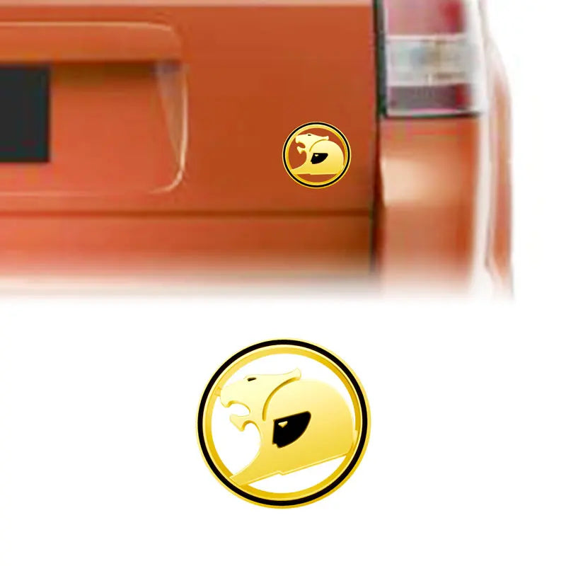 Car Styling Lion Head Emblem Decorative Metal Adhesive Badge Rear Trunk Fender Sticker Body Decal For Holden Captiva Cruze Hsv