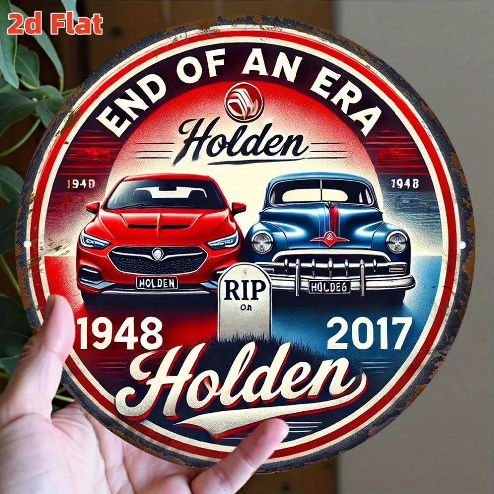 2D 'End of an Era' Holden Car Memorial Badge – Vintage Aussie Auto Art | Indoor/Outdoor Sign | Unique Gift for Car Enthusiasts"