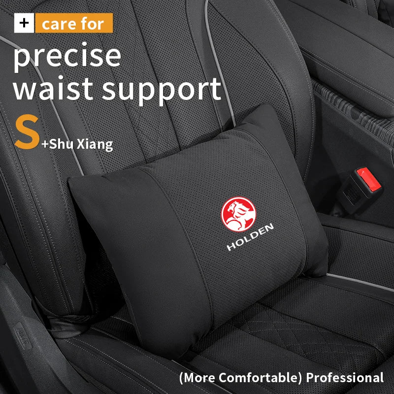 For Holden Commodore Monaro Trailblazer Badge Emblem Colorado Captiva Car Headrest Neck Support Seat Lumbar Cushion Neck Pillow