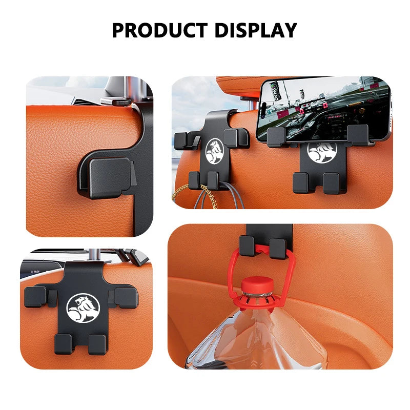 Car Headrest Hook Hanging Dual Hooks Seats Back Multifunctional Storage Holder For Holden Colorado Captiva Commodor VY VZ HSV