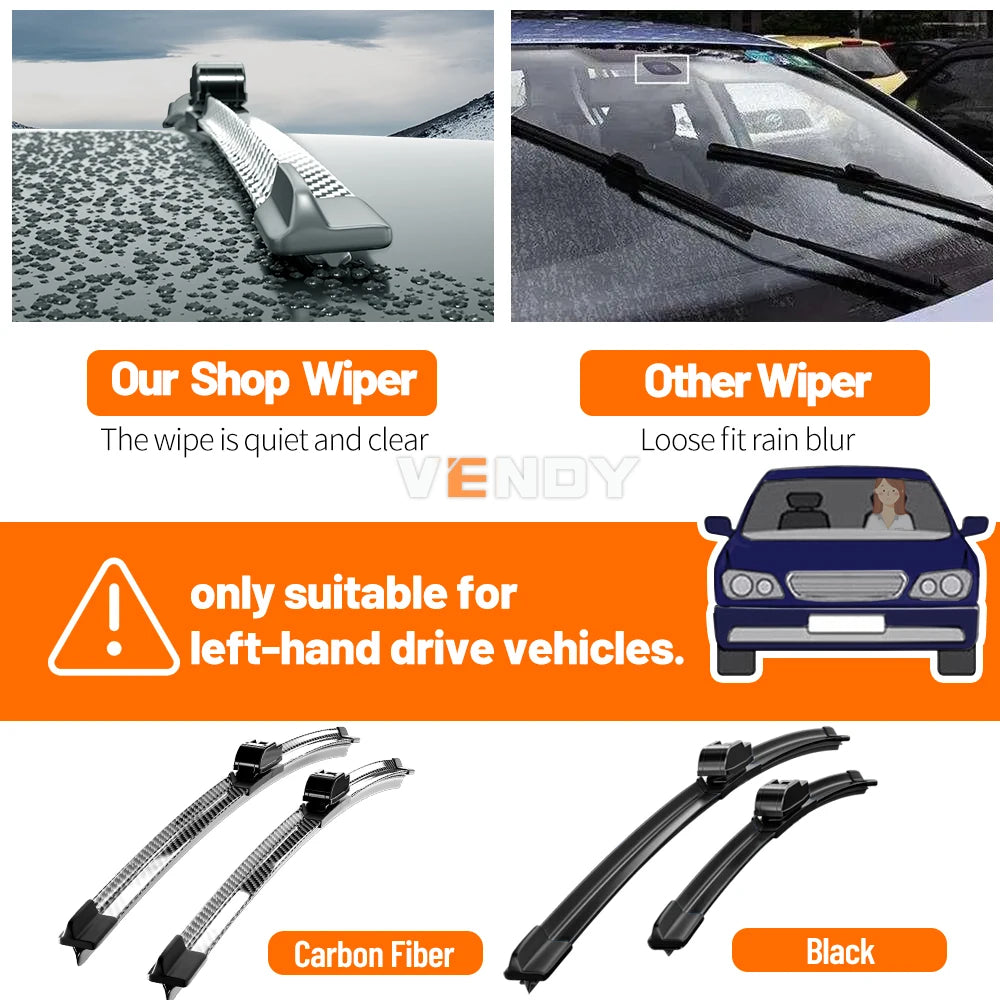 For Holden Commodore VE VF 2006-2017 2007 2008 2009 2010 2011 2012 2014 2pcs Front Windshield Wiper Blades Windscreen Wipers