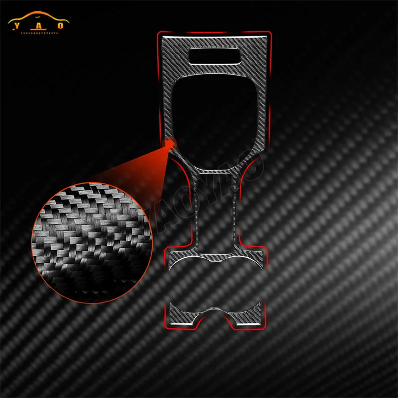 Carbon Fiber For Pontiac G8 2008-2009 For Holden Commodore 2006-2012 Car Gear Shift Cup Holder Panel Cover Sticker Accessories