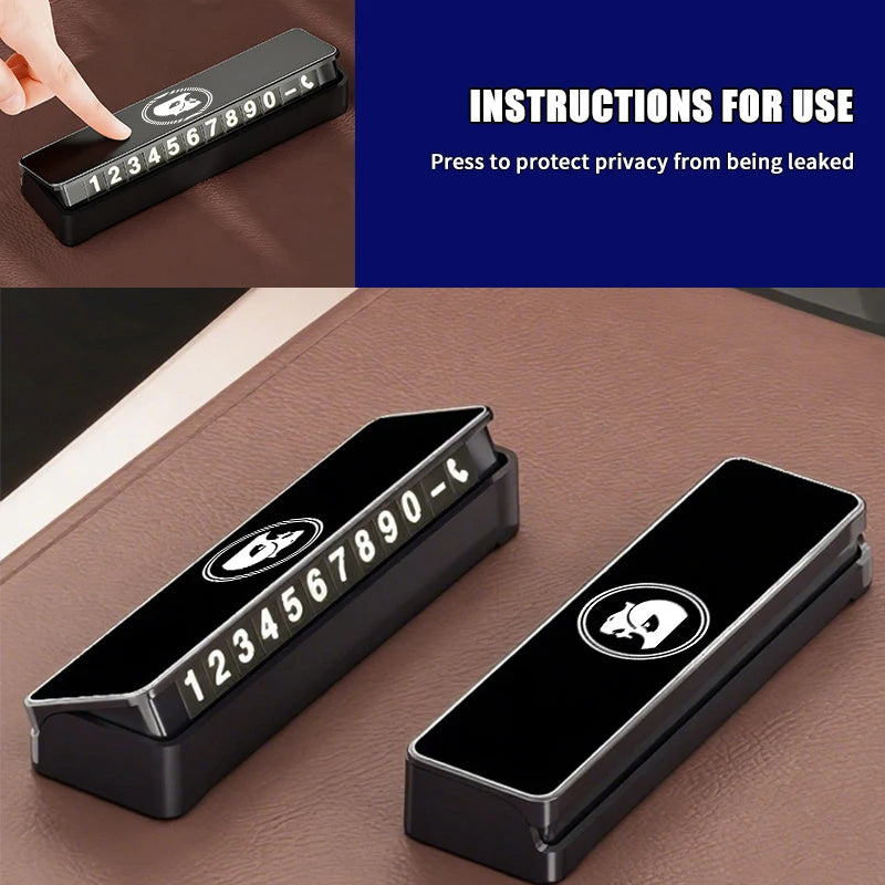 Aluminum Alloy Car Temporary Parking Telephone Sign Number Card Plate For Holden Colorado Commodore Hsv Cruze Captiva VT VX VU