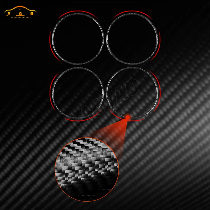 Carbon Fiber For Pontiac G8 2008-2009 For Holden Commodore 2006-2012 Inner Door Speaker Frame Panel Trim Cover Sticker