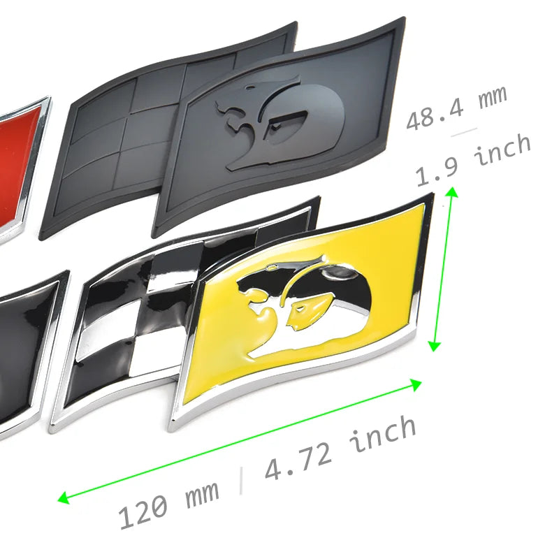 Plastic HSV Badge Emblem Matte Black Lion Flag Commodore Wagon Clubsport Gts Senator