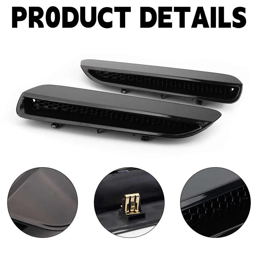 2PCS Hood Shovel Grille Vents For 2008 2009 Pontiac G8 GT GXP Engine Hood Grille Ventilation Opening