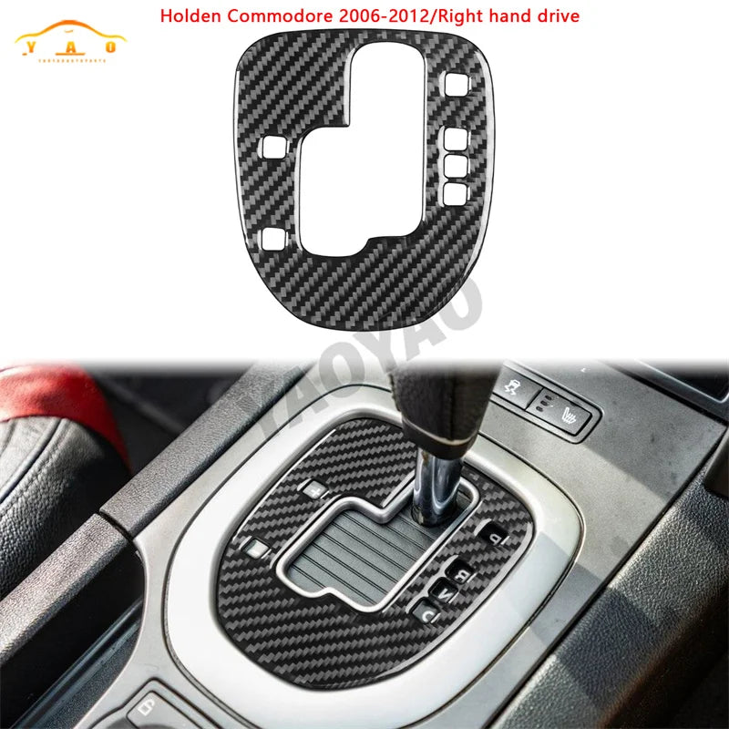 Carbon Fiber For Pontiac G8 2008-2009 For Holden Commodore 2006-2012 Car Gear Shift Cup Holder Panel Cover Sticker Accessories