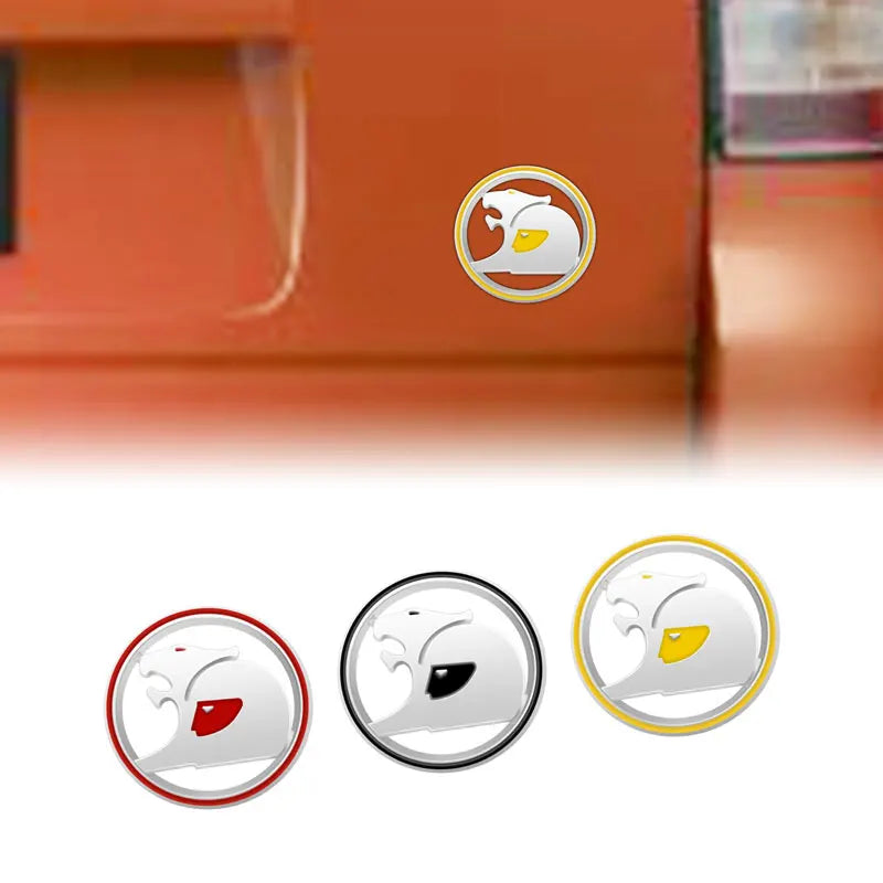 Car Styling Lion Head Emblem Decorative Metal Adhesive Badge Rear Trunk Fender Sticker Body Decal For Holden Captiva Cruze Hsv