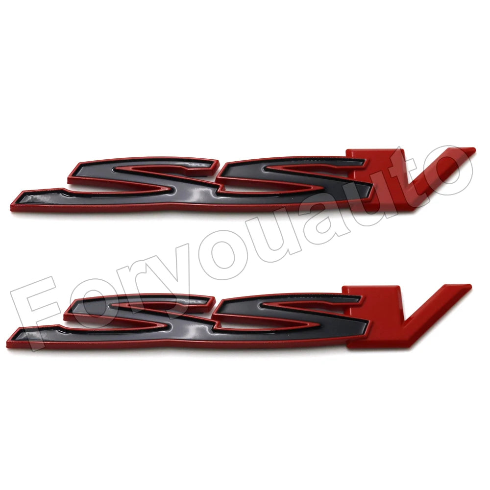 2PCS SSV Letter Badges For Chevy Commodore G8 Holden SSV Car Fender Side Trunk Plastic 3D Decal Name Plate Badge Emblem Sticker