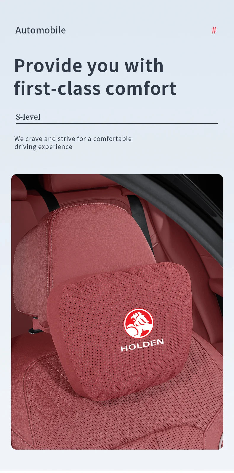 For Holden Commodore Monaro Trailblazer Badge Emblem Colorado Captiva Car Headrest Neck Support Seat Lumbar Cushion Neck Pillow