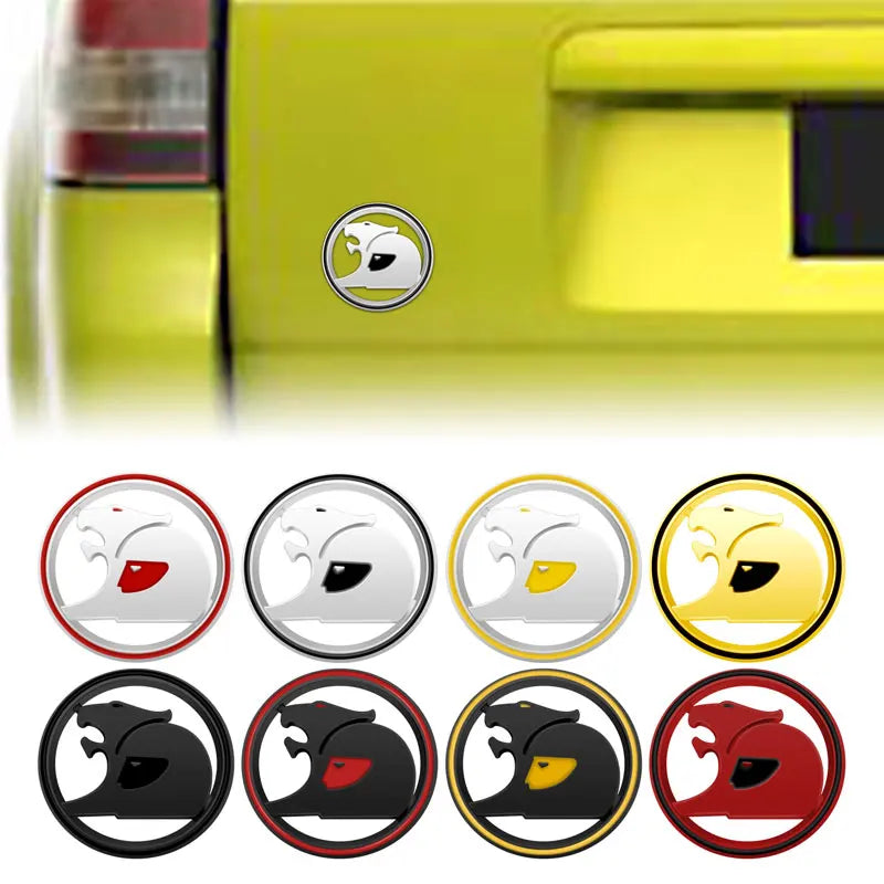 Car Styling Lion Head Emblem Decorative Metal Adhesive Badge Rear Trunk Fender Sticker Body Decal For Holden Captiva Cruze Hsv