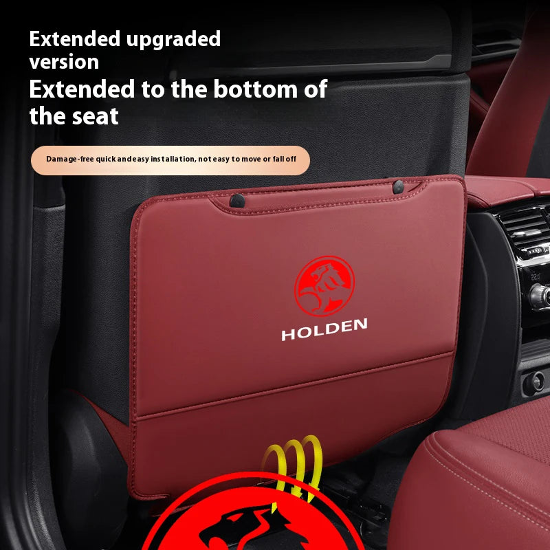 Car Seat Back Protection Anti-Kick Pad Rear Seat Storage Bag For Holden Commodore Monaro Trailblazer Badge Emblem Colorado