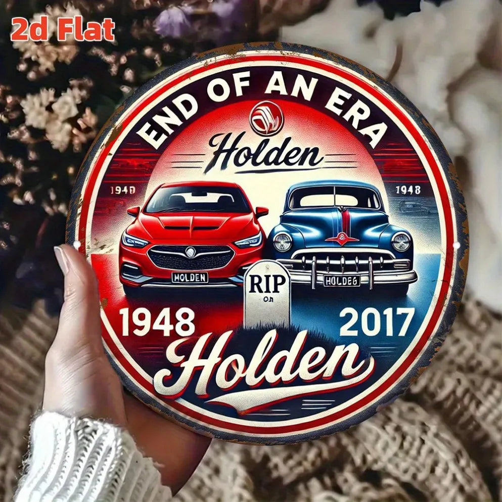 2D 'End of an Era' Holden Car Memorial Badge – Vintage Aussie Auto Art | Indoor/Outdoor Sign | Unique Gift for Car Enthusiasts"