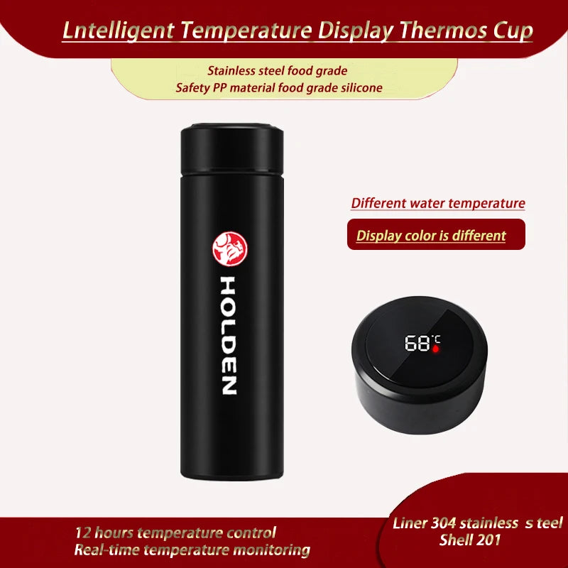 Car Thermoses Water Bottle Portable Travel Mug with Smart LCD For Holden VT VX VU VY HSV Astra Commodore Cruze