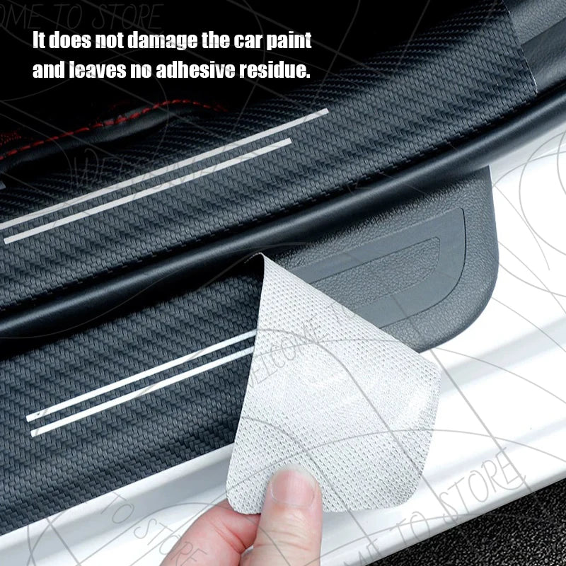 4/5pcs For Holden GTS Gen-F GTO GTSR Logo Cruze Maloo R8 Carbon Fiber Door Threshold Sill Strip Trim Decals Trunk Car Stickers