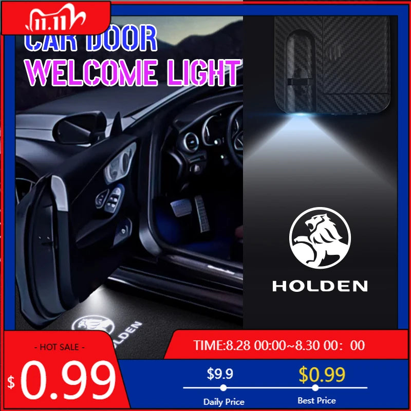 Interior Stickers 1/2PCS For Holden Captiva Commodor VZ VE Colorado Caprice HSV Logo LED Courtesy Lamp Car Door Welcome Light Gh