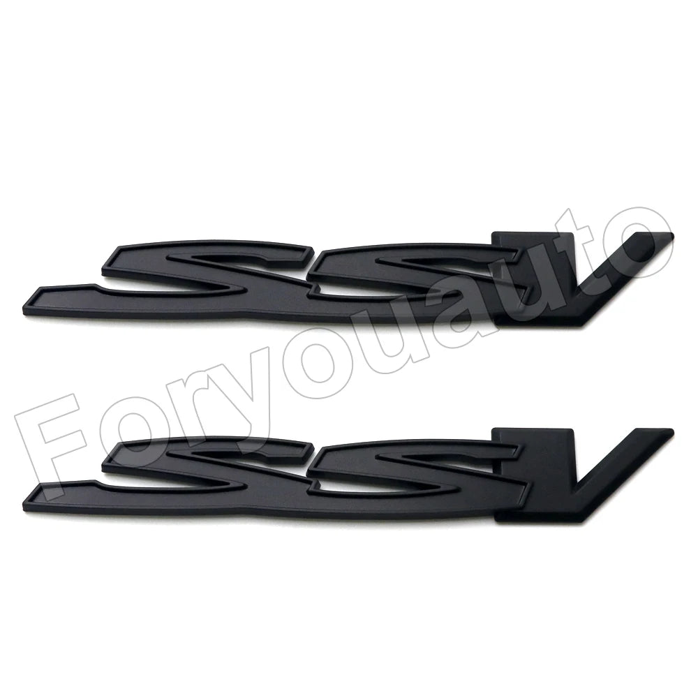2PCS SSV Letter Badges For Chevy Commodore G8 Holden SSV Car Fender Side Trunk Plastic 3D Decal Name Plate Badge Emblem Sticker