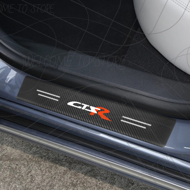 4/5pcs For Holden GTS Gen-F GTO GTSR Logo Cruze Maloo R8 Carbon Fiber Door Threshold Sill Strip Trim Decals Trunk Car Stickers