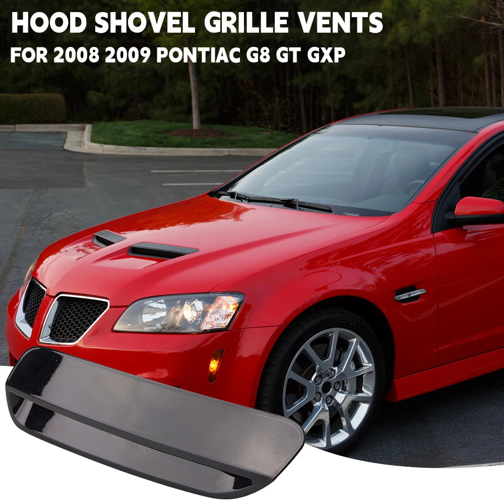 2PCS Hood Shovel Grille Vents For 2008 2009 Pontiac G8 GT GXP Engine Hood Grille Ventilation Opening