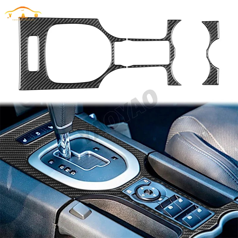 Carbon Fiber For Pontiac G8 2008-2009 For Holden Commodore 2006-2012 Car Gear Shift Cup Holder Panel Cover Sticker Accessories
