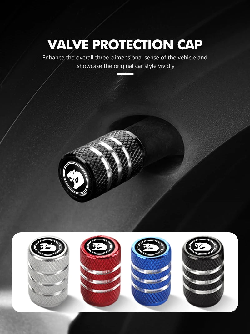 4pcs Aluminum Car Tire Valve Caps Wheel Dustproof Valve Cover For Holden VZ VE Colorado Caprice VT VX VY HSV Cruze Rodeo Astra