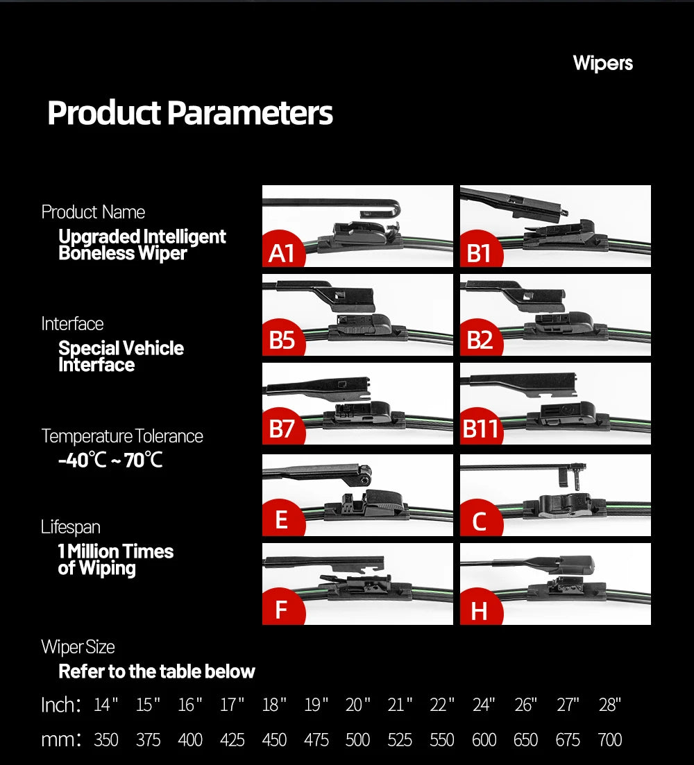 For Holden Commodore VE VF 2006-2017 Front Windshield Wiper Blades 2pcs Windscreen Window Accessories 2007 2010 2012 2014 2016