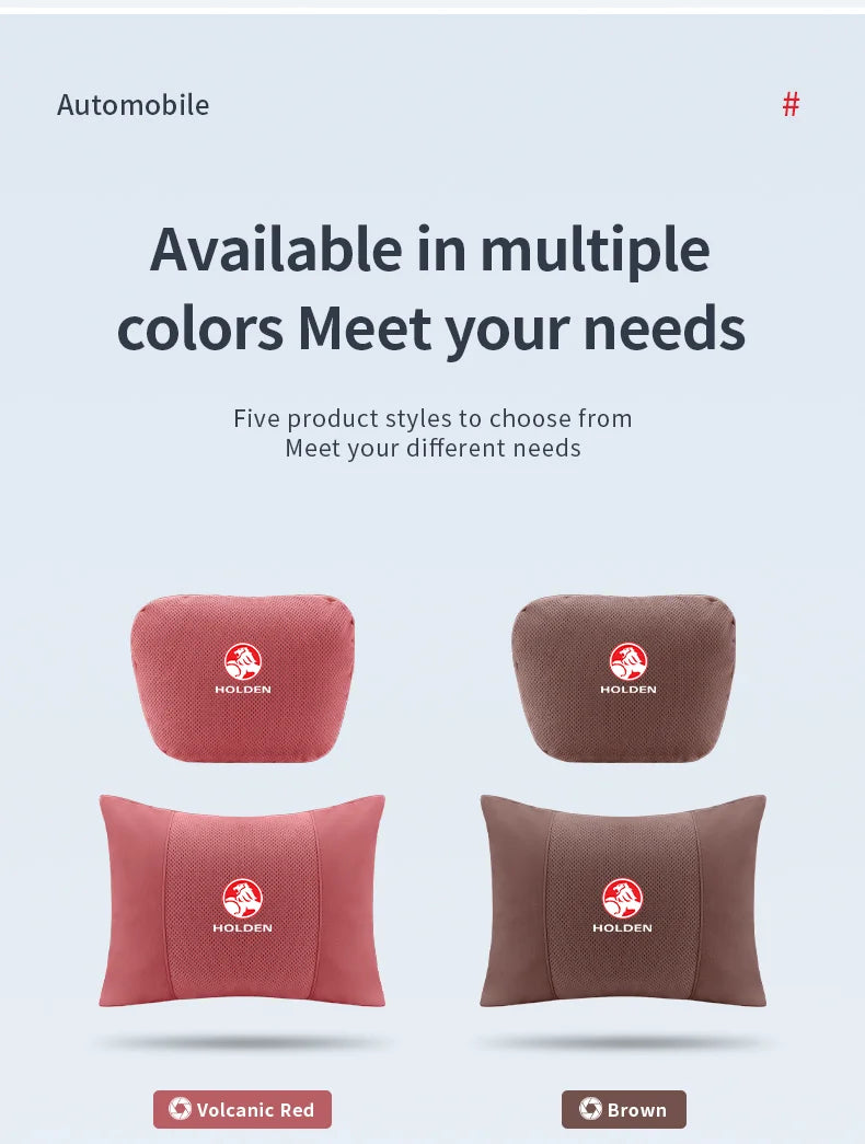 For Holden Commodore Monaro Trailblazer Badge Emblem Colorado Captiva Car Headrest Neck Support Seat Lumbar Cushion Neck Pillow