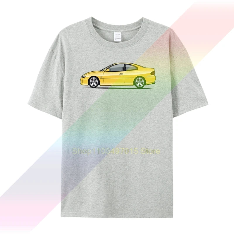 holden monaro vz cv8 yellow crisis on mars man's t-shirt car moto tee clothes