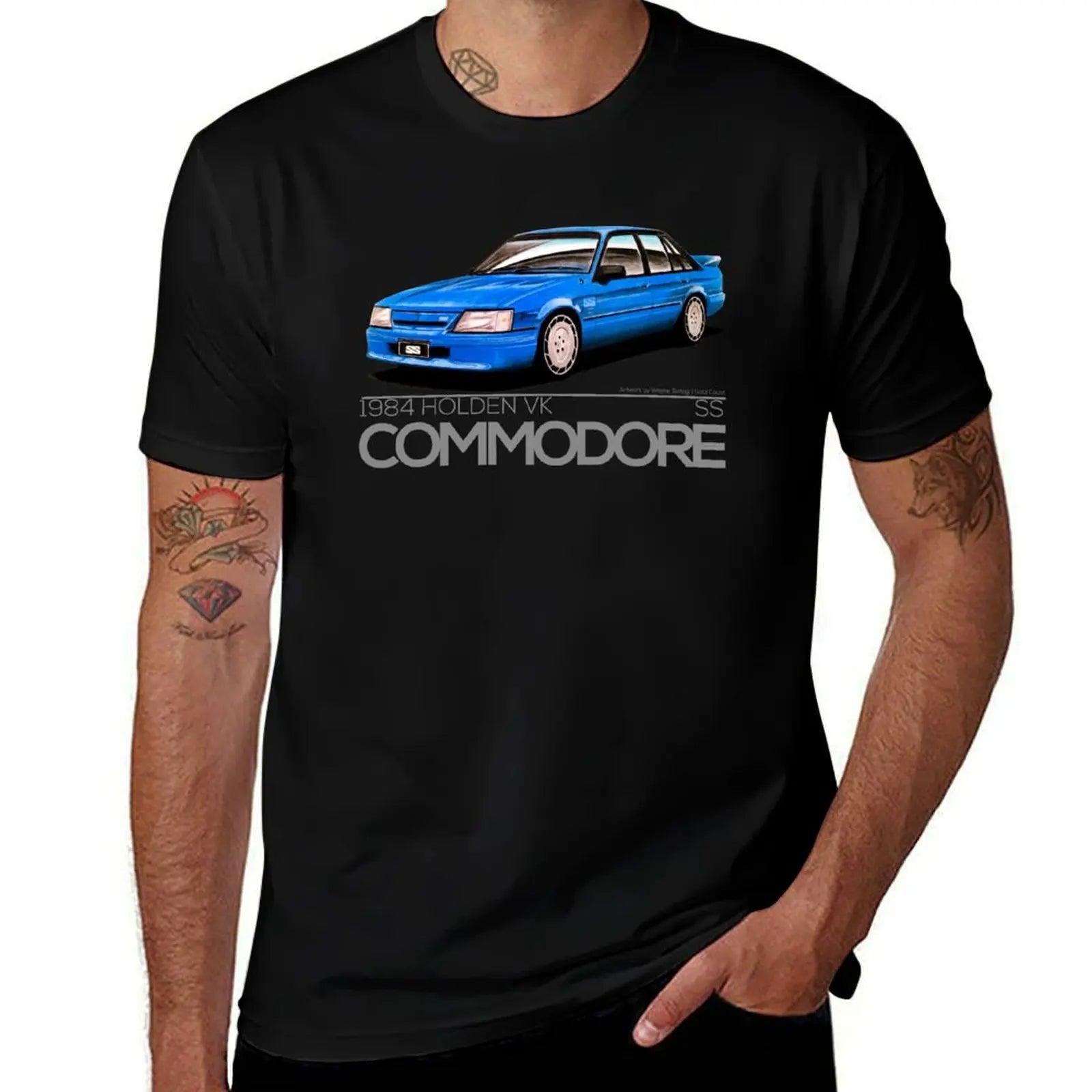- 1984 Commodore VK 100 shirt t percent cotton 'Peter Classics for T-Shirt anime man Brock' SS Automotive tshirt Holden Edition