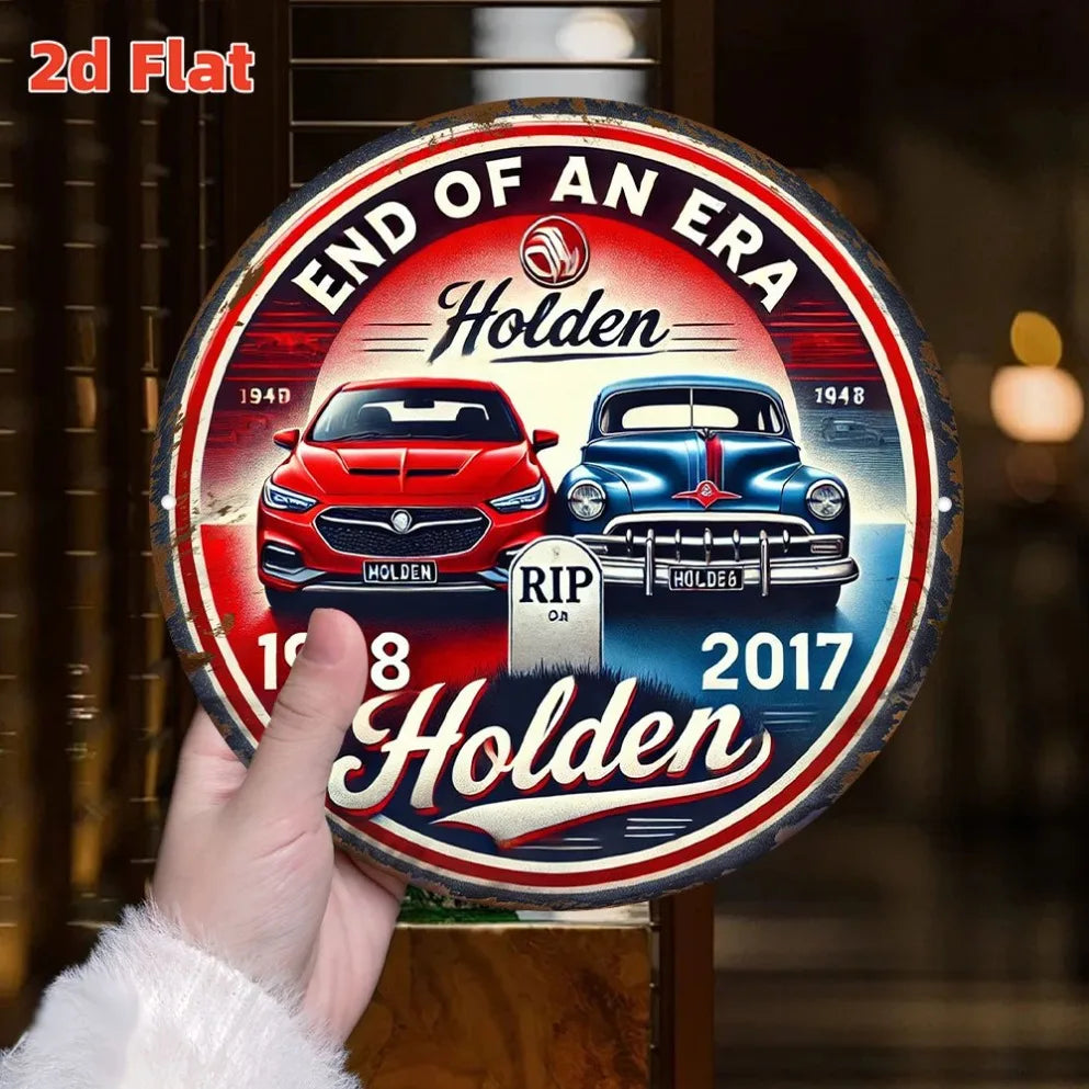 2D 'End of an Era' Holden Car Memorial Badge – Vintage Aussie Auto Art | Indoor/Outdoor Sign | Unique Gift for Car Enthusiasts"