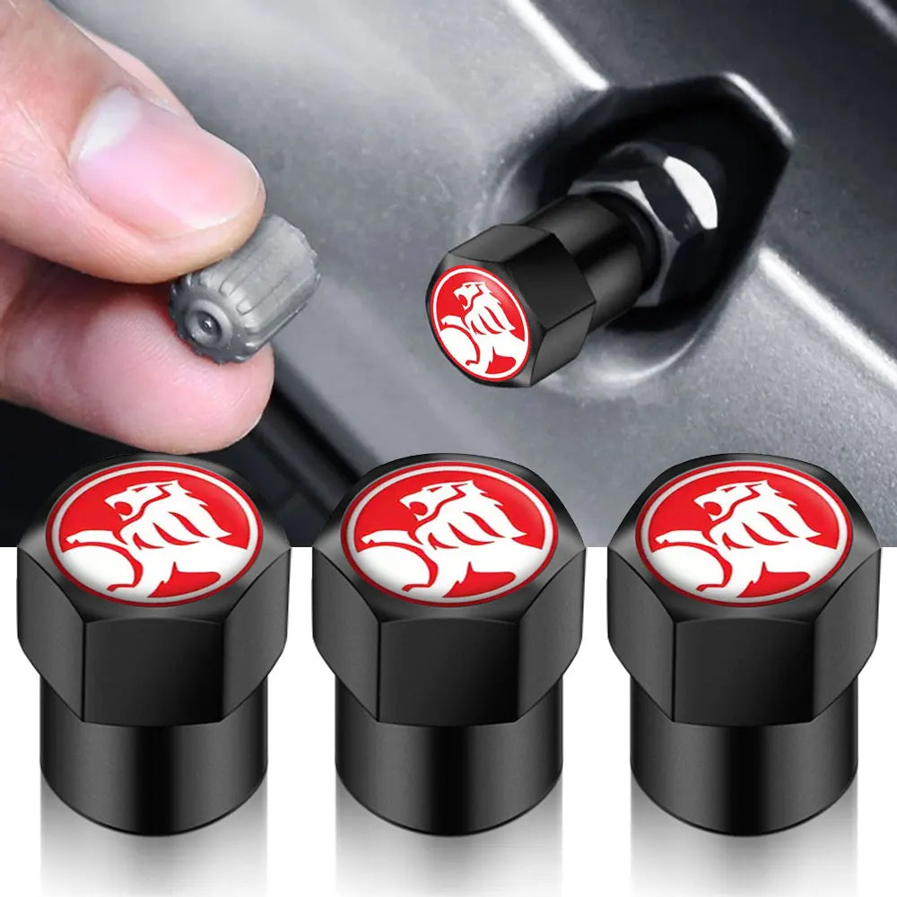 4PCS Universal Car Valve Cap Accessories Wheel Tire Valve Stem Tyre Air Sticker For RIP Holden Shape Car Styling