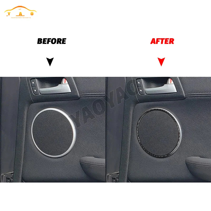 Carbon Fiber For Pontiac G8 2008-2009 For Holden Commodore 2006-2012 Inner Door Speaker Frame Panel Trim Cover Sticker
