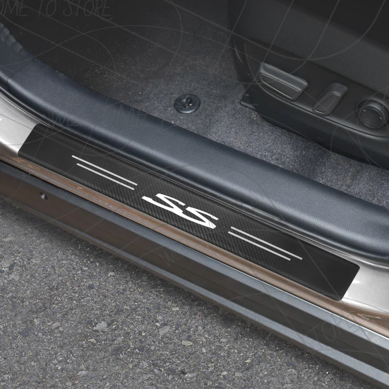 4/5pcs For Holden SS SSV SRI SRIV Logo Clubsport Commodore Carbon Fiber Door Threshold Sill Strip Trim Decals Trunk Car Stickers